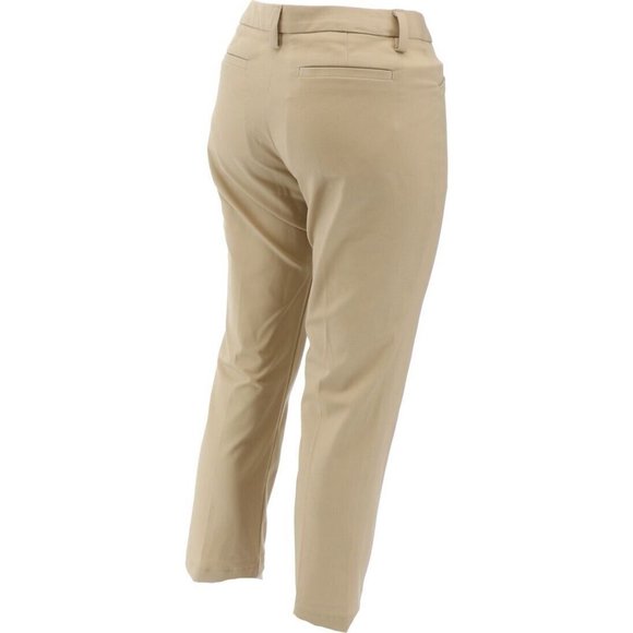 NWT LANDS' END STRAIGHT FIT PLAIN FRONT BOOT CUT CHINO PANTS DESERT KHAKI 0 - Picture 4 of 9